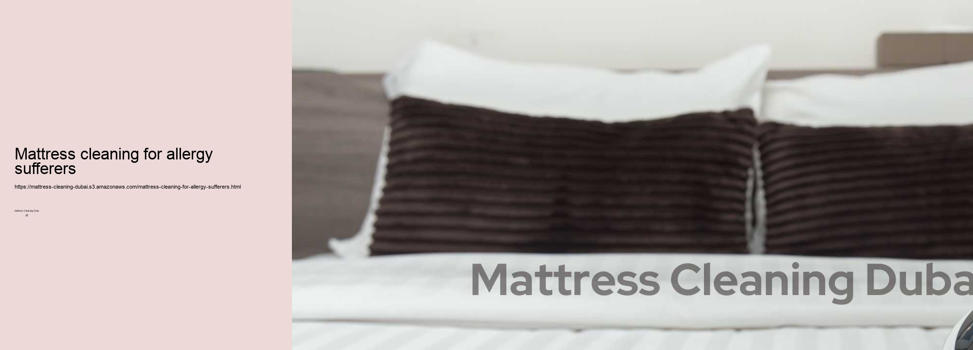 Mattress cleaning for allergy sufferers
