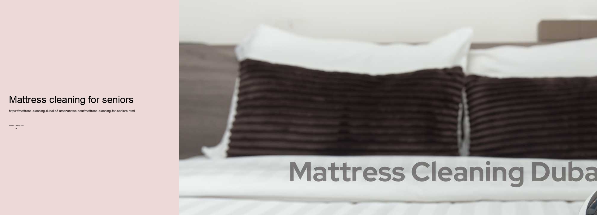 Mattress cleaning for seniors