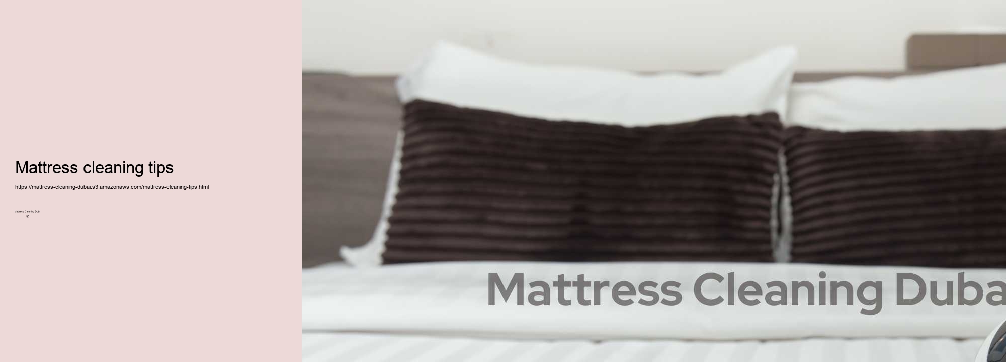 Mattress cleaning tips